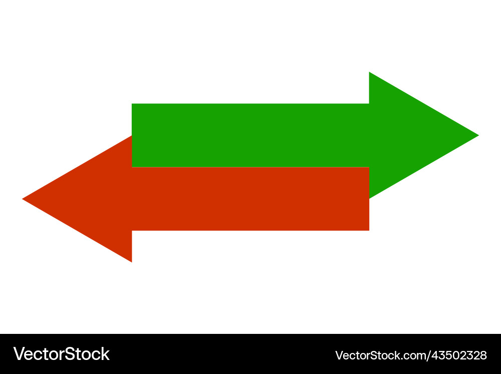 Left right arrows direction pointer Left right arrows direction pointer vector image