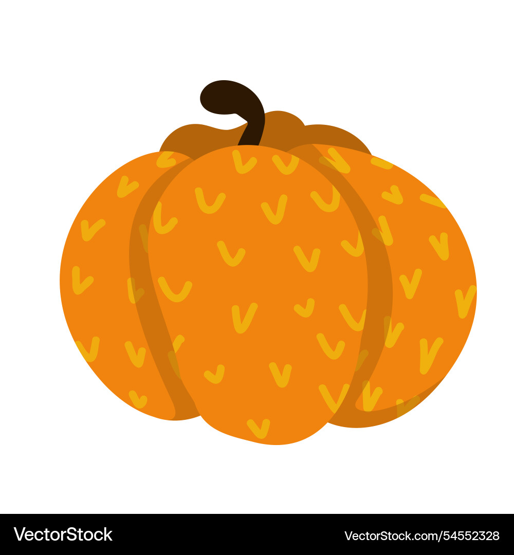Minimalistic pumpkin with pattern Vector Image