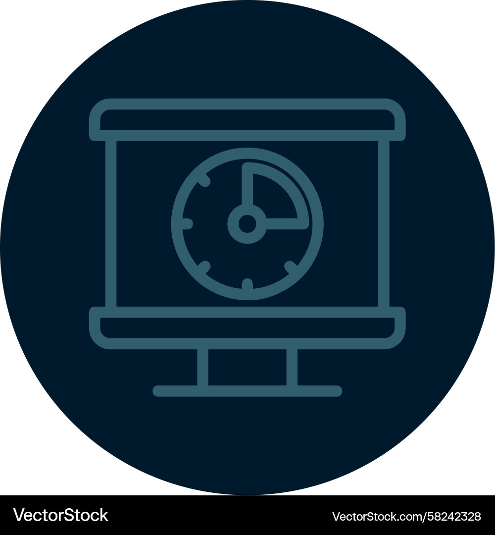 Multi-Color Presentation Timer Icon Vector Image