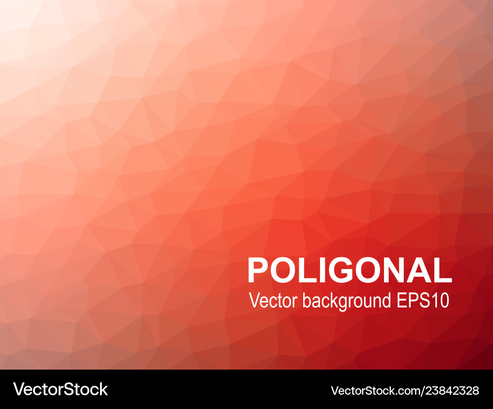 Red Polygonal Abstract Background vector image