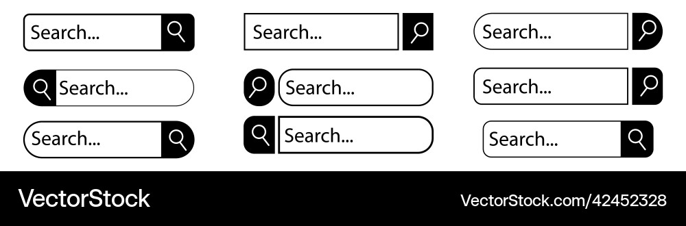 Search bar icon computer interface form Search bar icon computer interface form vector image