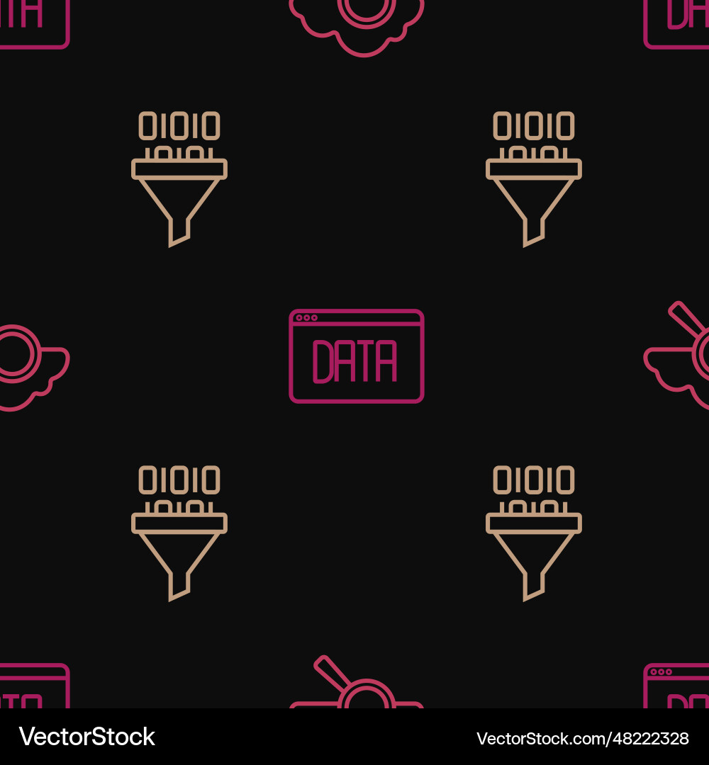 Set line search cloud computing binary code Set line search cloud computing binary code vector image