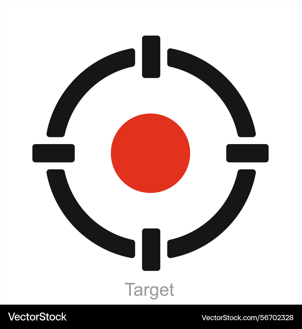 Target and map icon concept Vector Image