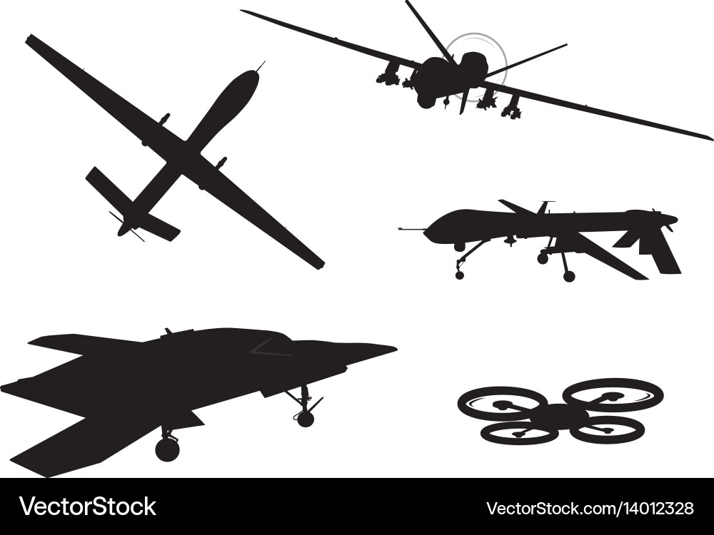 UAV Drone Collection vector image
