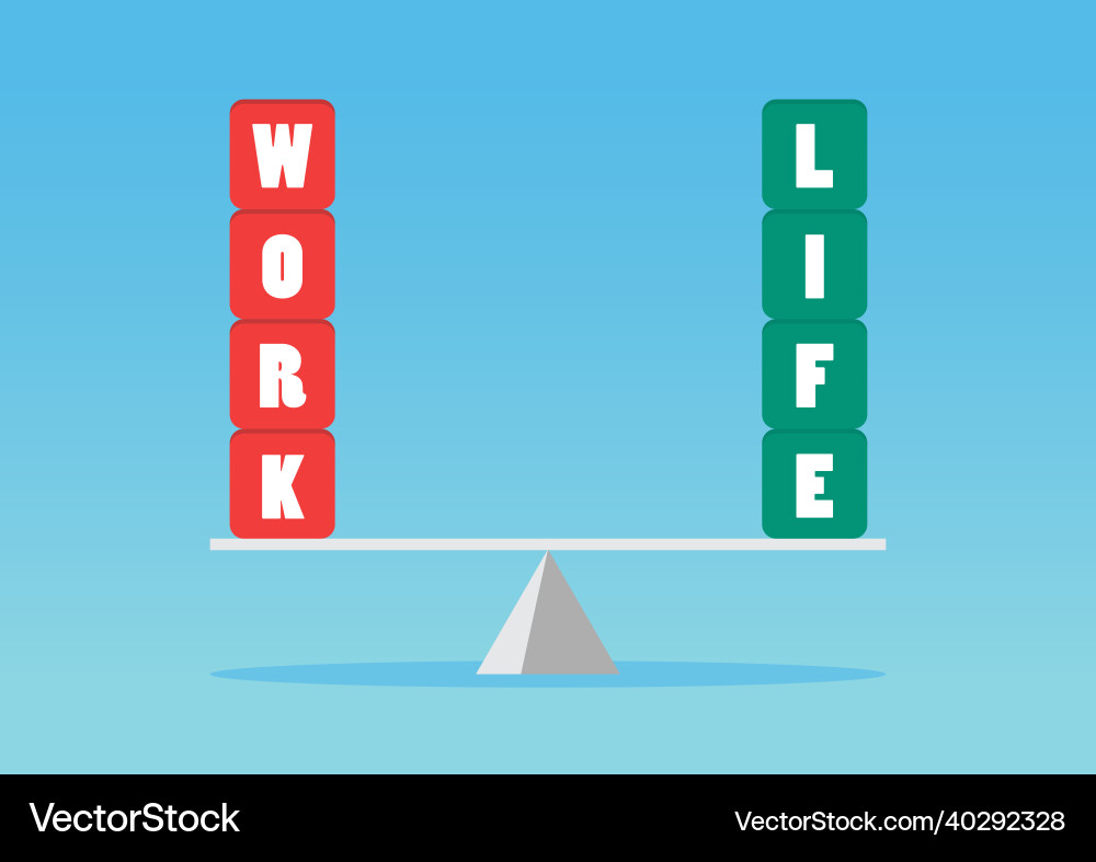 Work life balance concept Royalty Free Vector Image