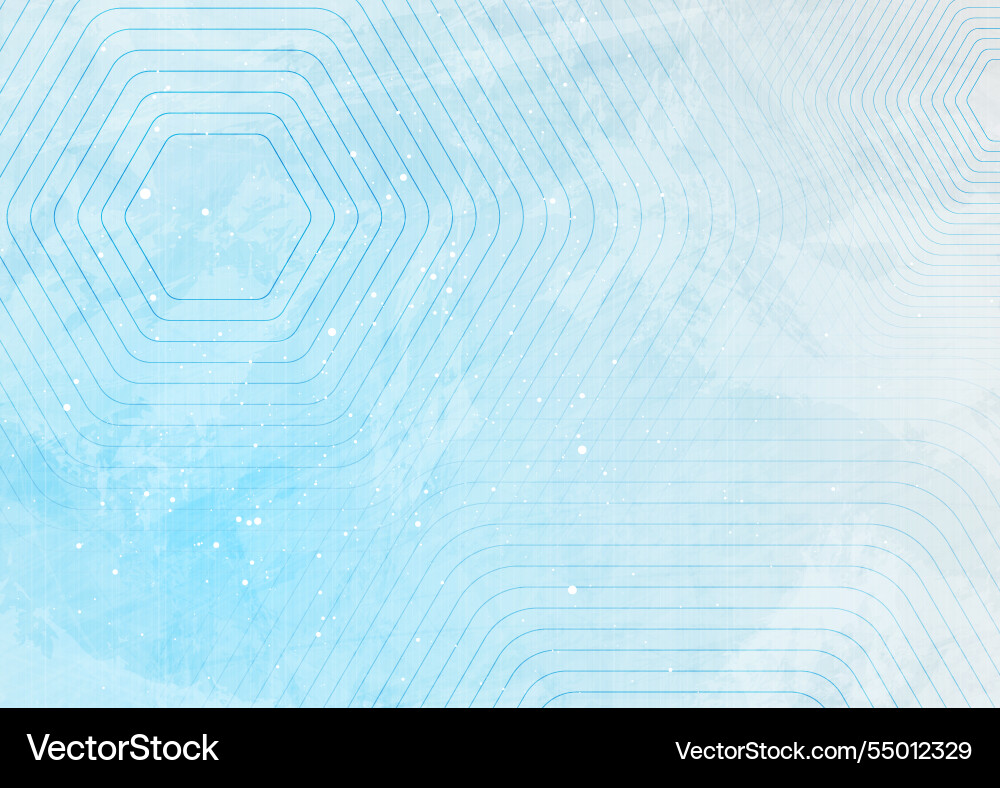 Blue hexagonal lines abstract futuristic tech Blue hexagonal lines abstract futuristic tech vector image