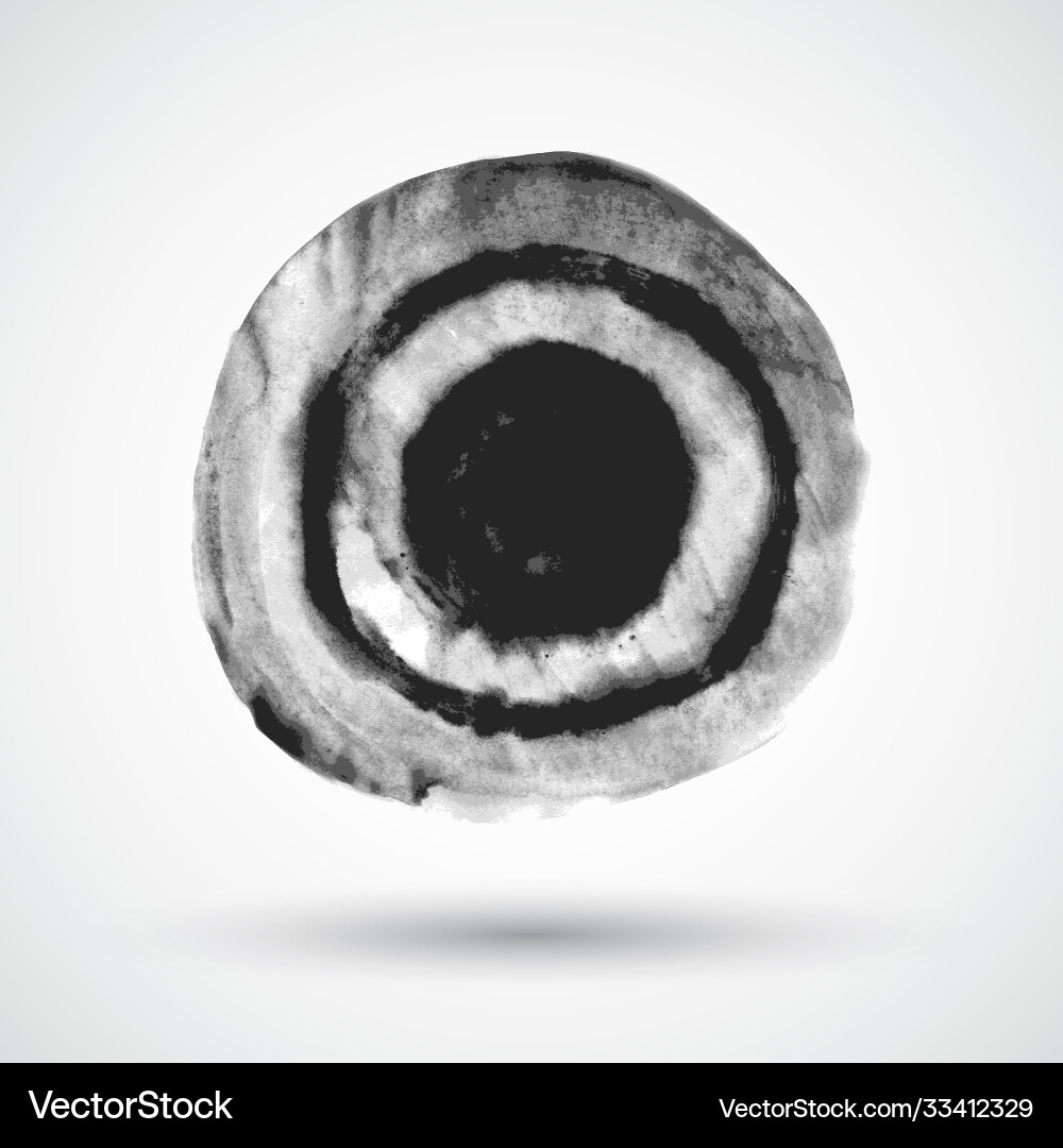 Brush stroke circle texture for buttons Vector Image