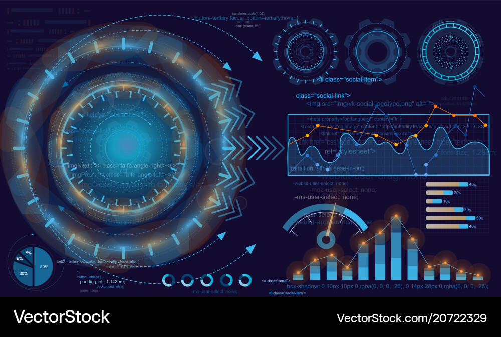 Digital Data Display vector image