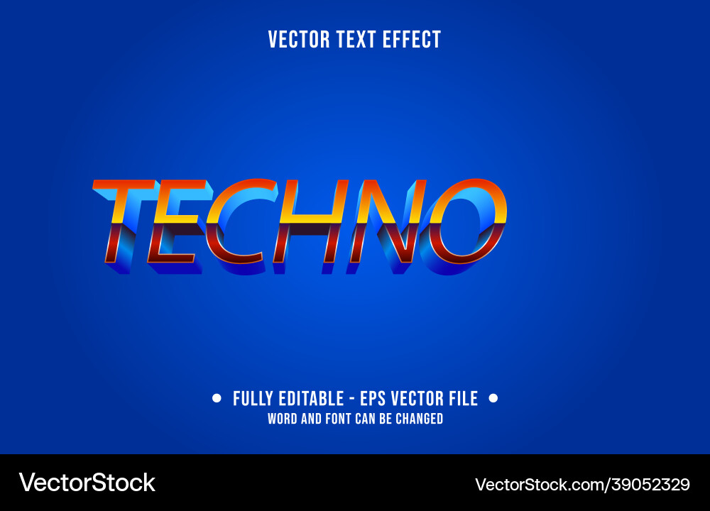 Editable text effect gradient style for digital Editable text effect gradient style for digital vector image