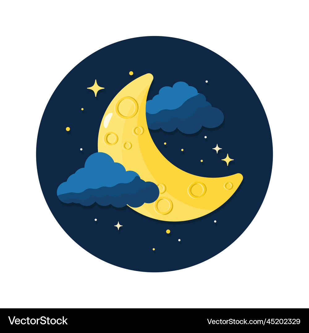Moon drawing of the night Moon drawing of the night vector image