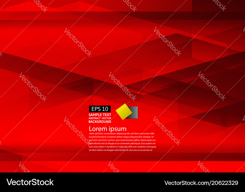 Red Abstract Polygon Background Vector Image