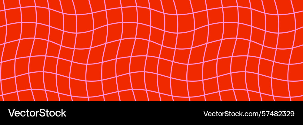 Retro wavy grid checker seamless pattern vector image
