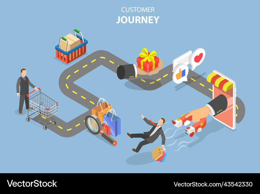 3d isometric flat conceptual Royalty Free Vector Image