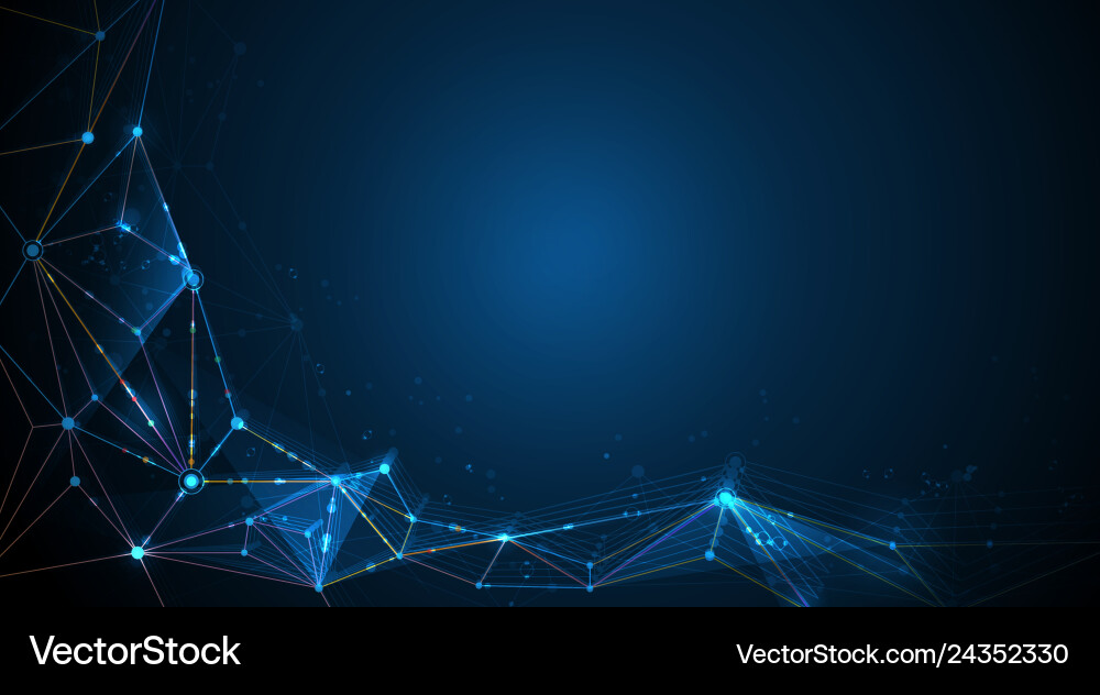 Abstract Network Connection Vector Image