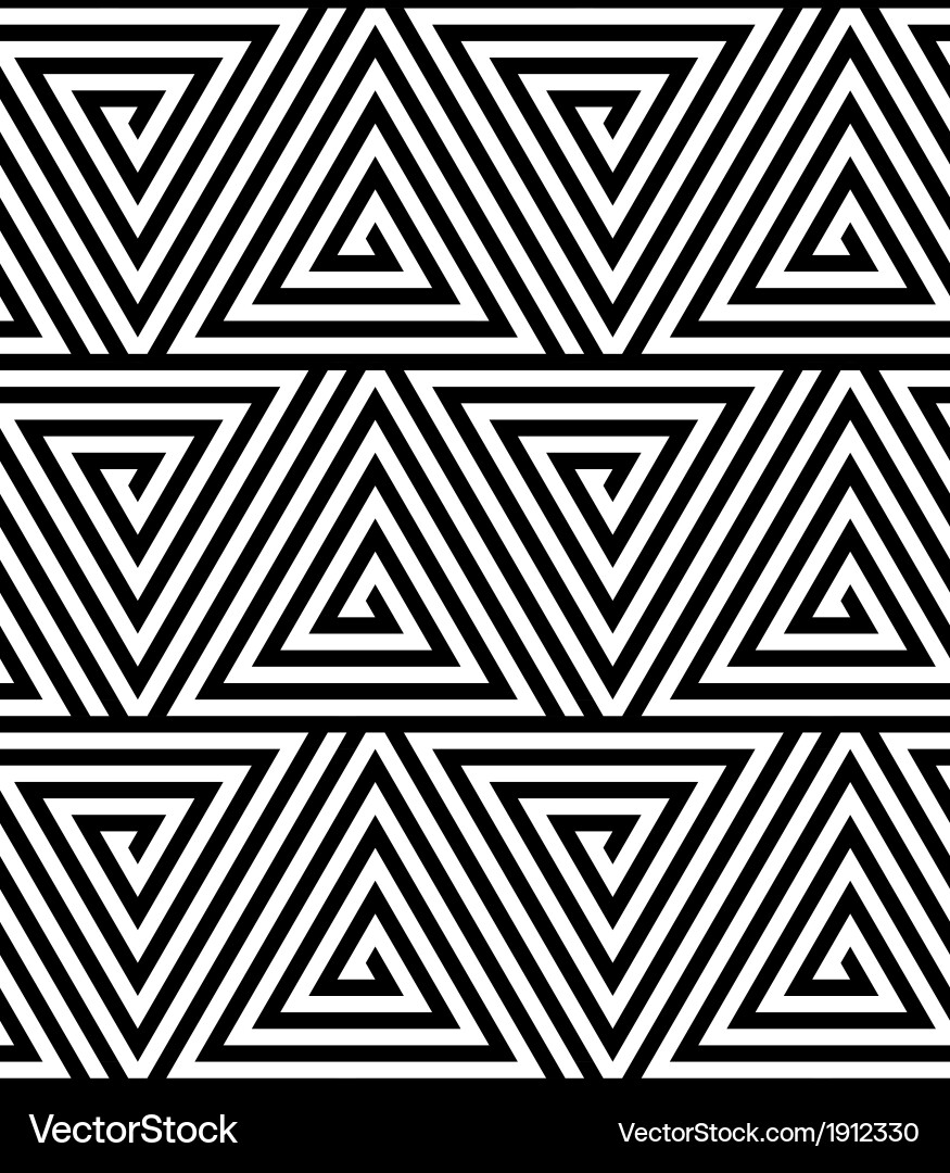 Black and White Triangle Pattern Royalty Free Vector Image