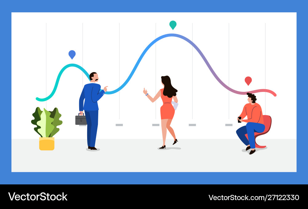 Data Analytics Teamwork vector image
