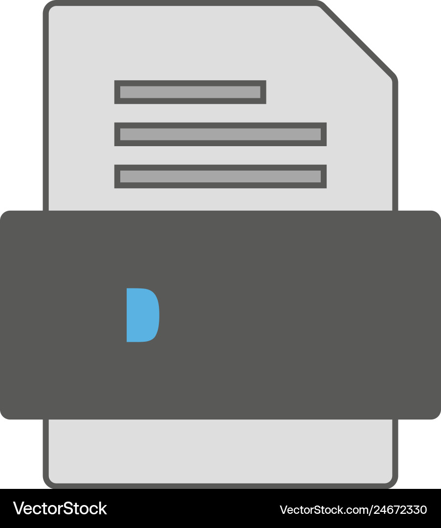 Dff file document icon vector image