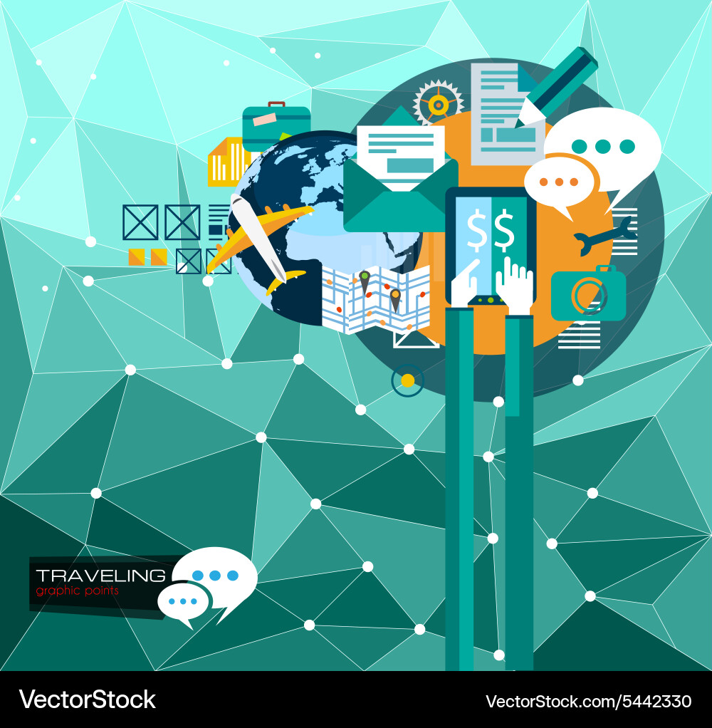 Flat style ui ux to use for your business project vector image