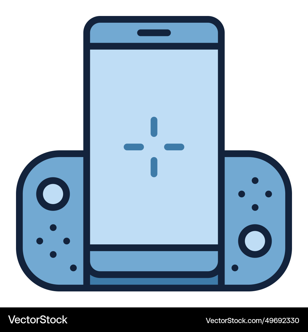 Game controller for mobile phone gamepad Game controller for mobile phone gamepad Vector Image