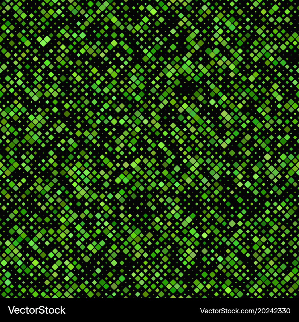 Green abstract seamless diagonal square pattern Vector Image