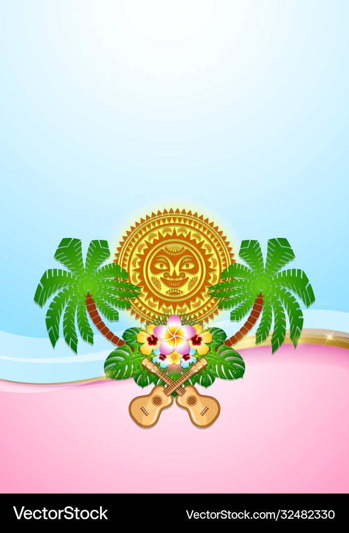 Hawaiian document background in polynesian style Hawaiian document background in polynesian style vector image