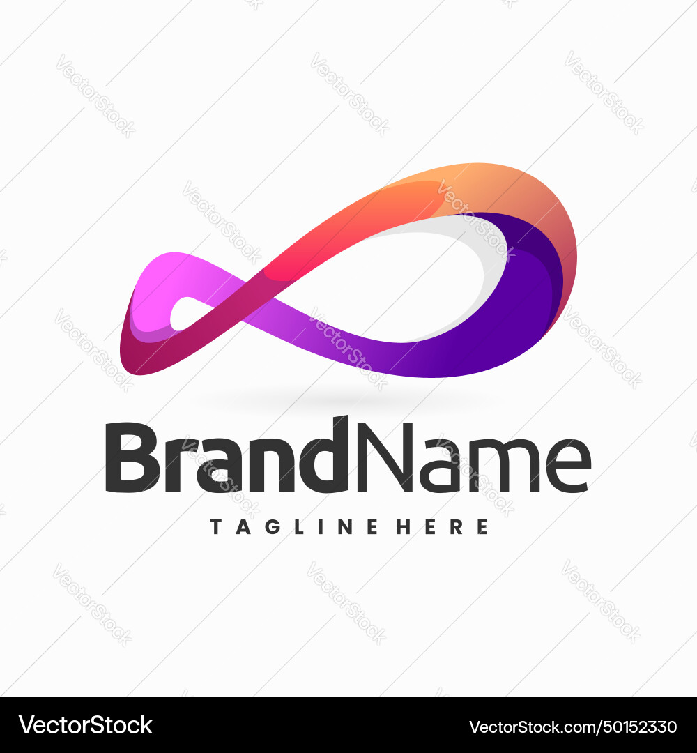 Infinite shape logo design templateinfinite vector image