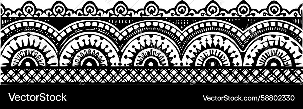 Intricate decorative border design with patterned Vector Image