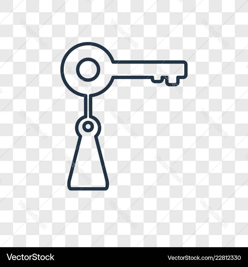 Key concept linear icon isolated on transparent Key concept linear icon isolated on transparent vector image