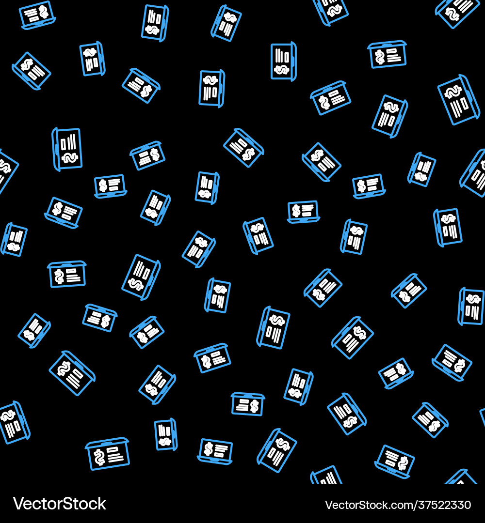 Line laptop with dollar icon isolated seamless Line laptop with dollar icon isolated seamless vector image
