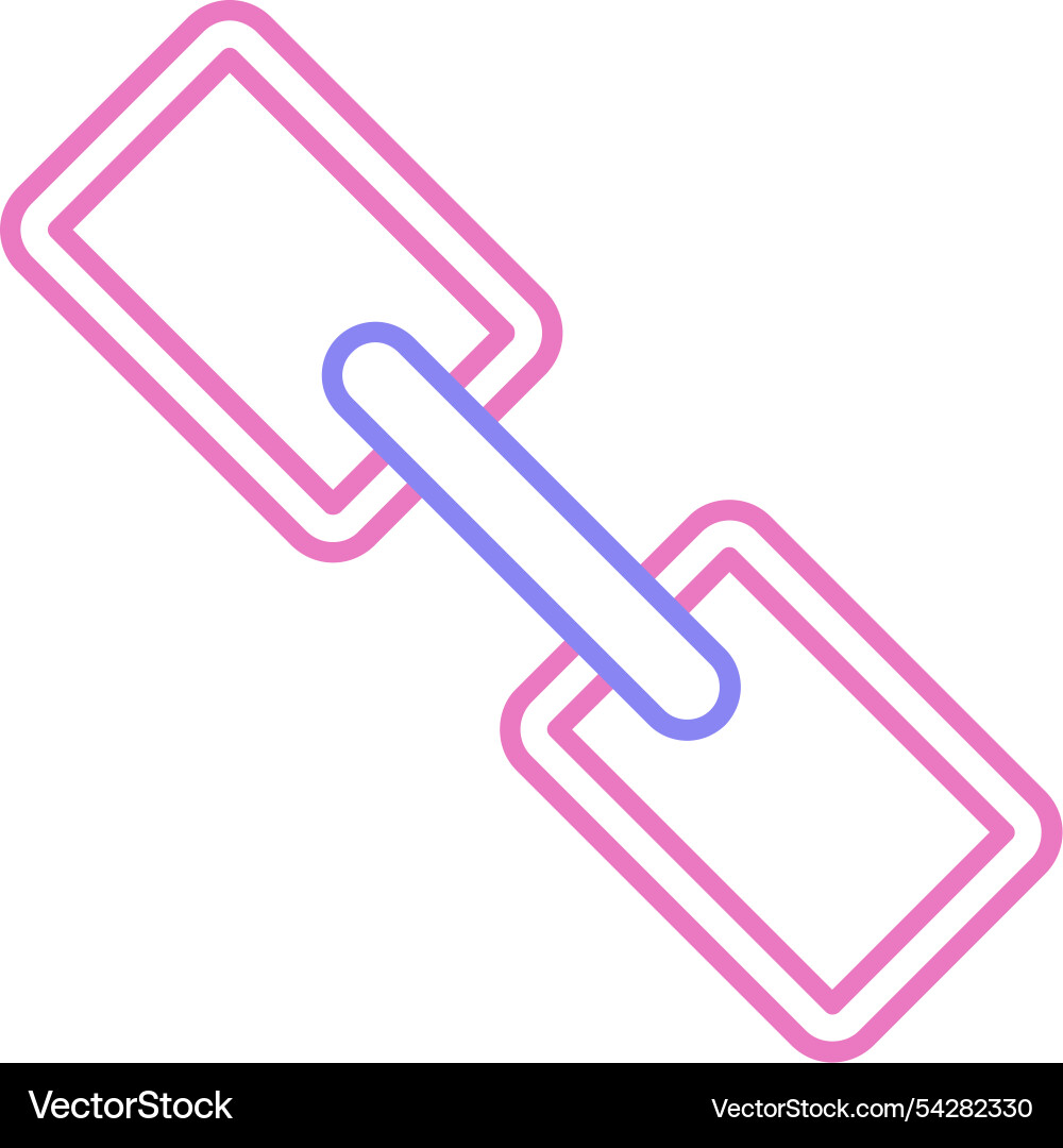 Link line two colour icon Vector Image