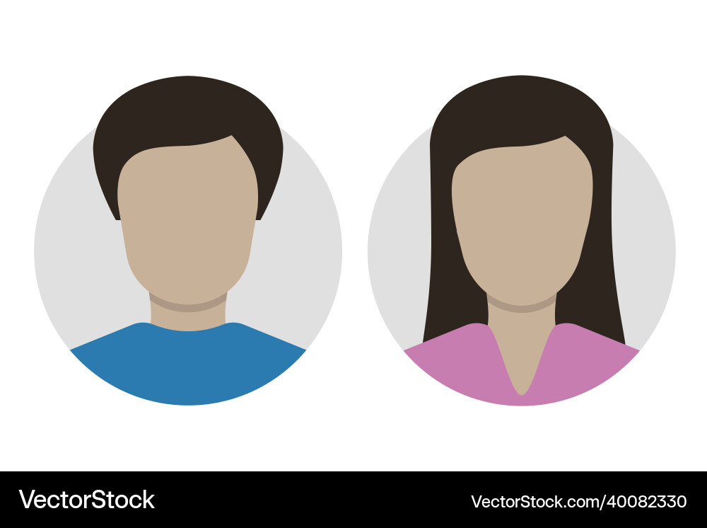 Mann und Frau avatar Profil männlich weibliche Ikone Mann und Frau avatar Profil männlich weibliche Ikone vektorbild