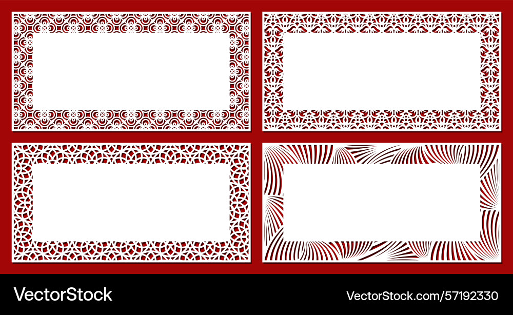 Set of forms with an openwork edge Set of forms with an openwork edge Vector Image