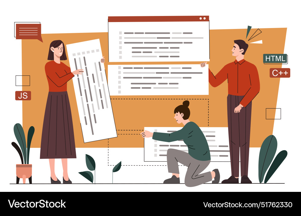 Source code concept Source code concept vector image