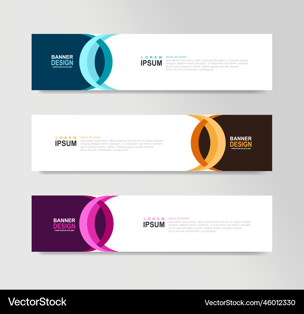 Templates of horizontal web banner website header Vector Image