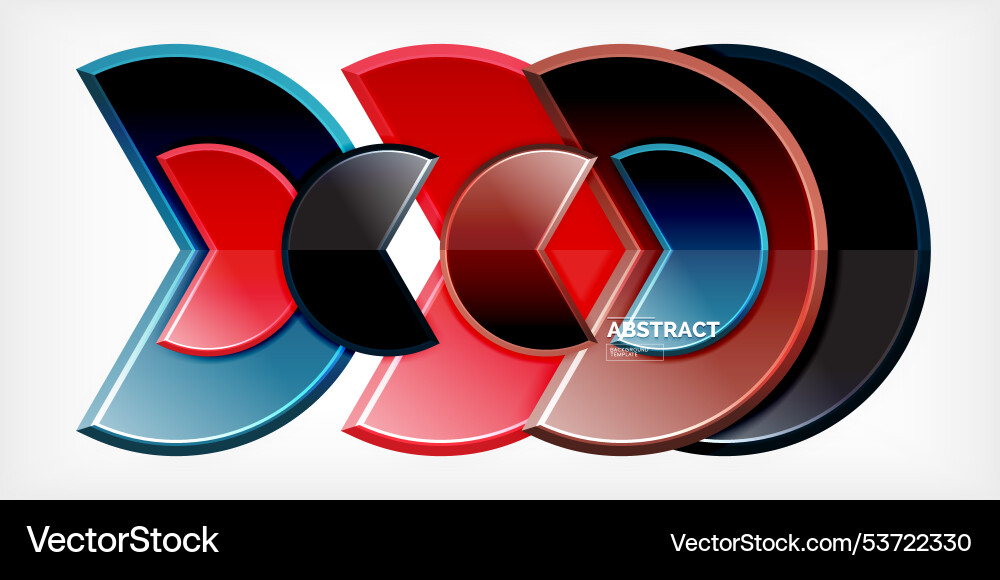 Trendy round shapes with triangular angle design Trendy round shapes with triangular angle design Vector Image