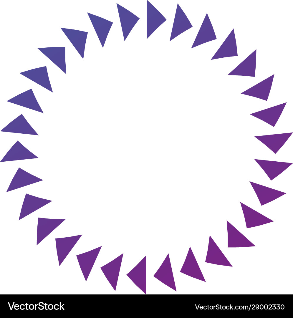 Triangle circle frame round design isolated Vector Image