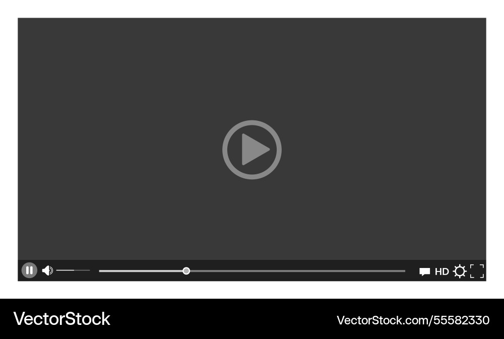 Video player template interface hosting Video player template interface hosting vector image