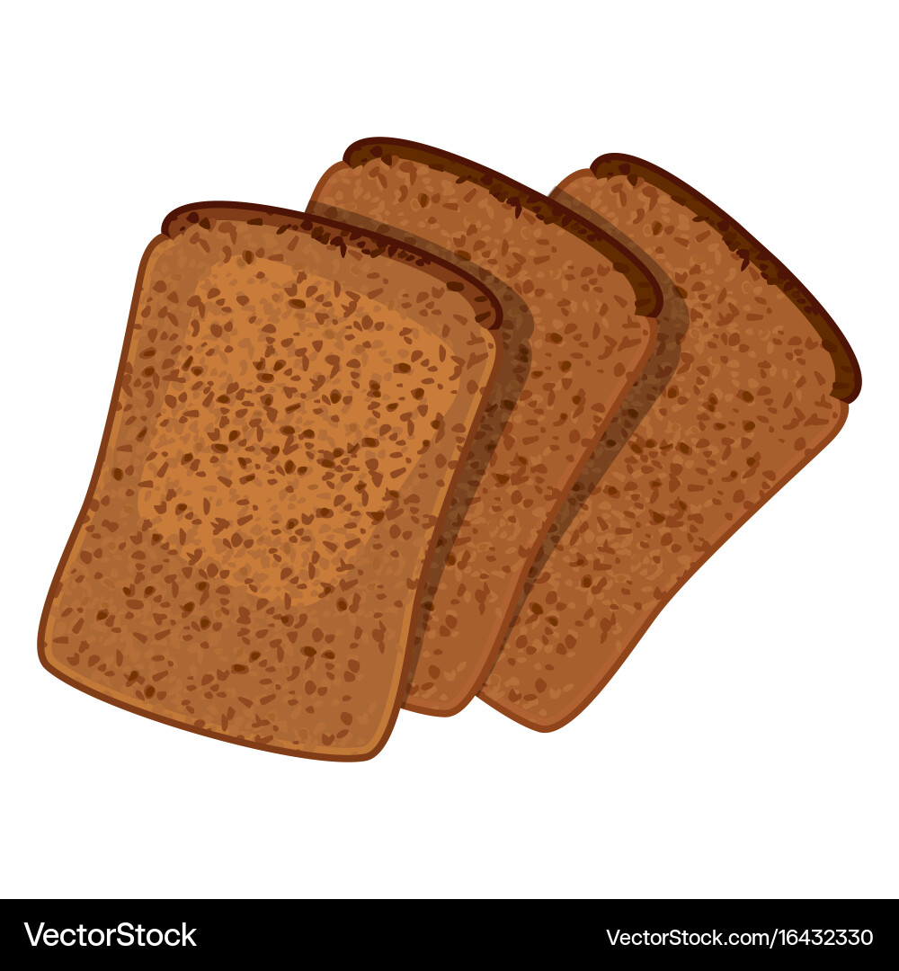 Wheat Bread Slices - Realistic Style Vector Image