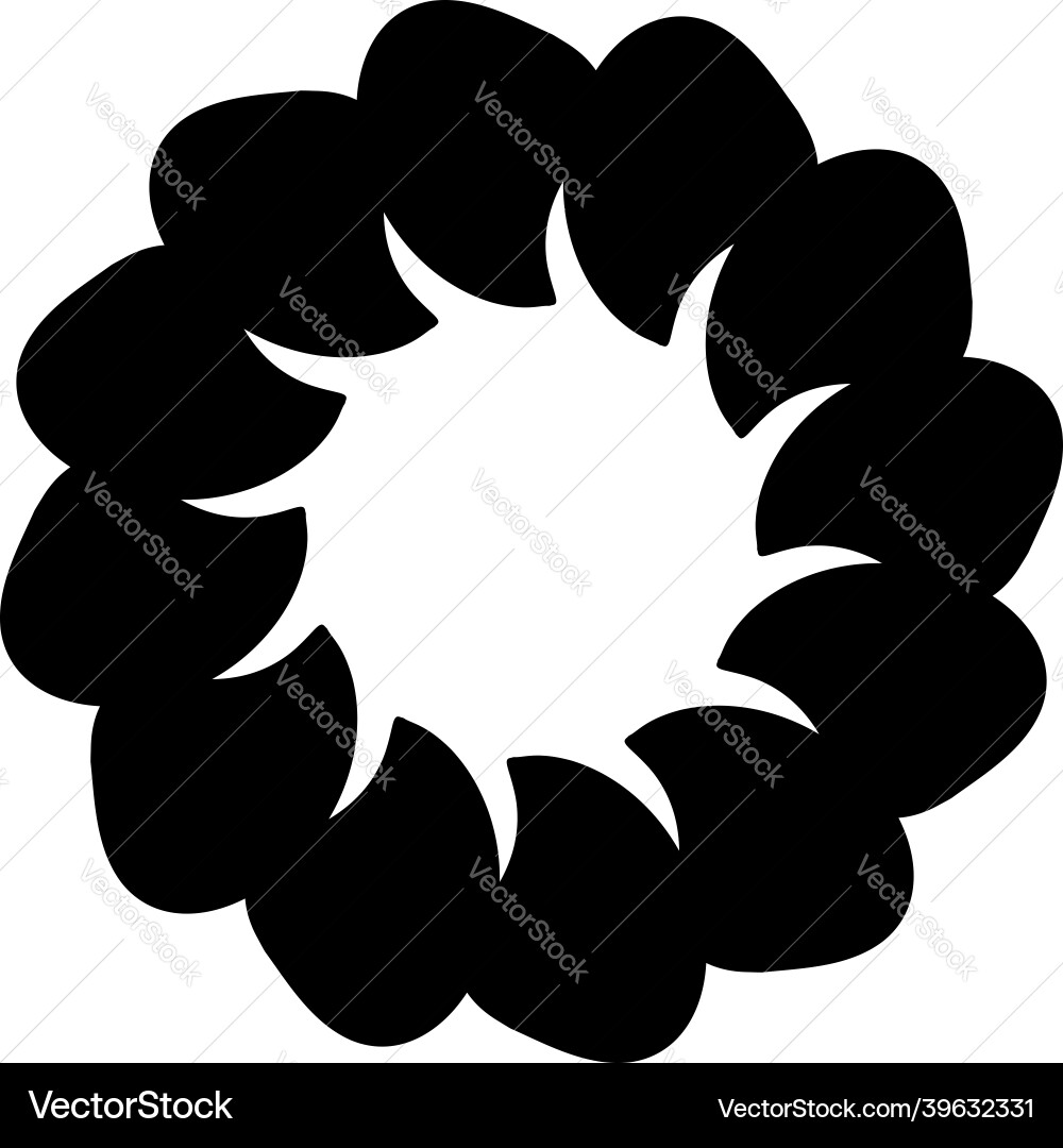 Abstract circular drawing amorphous nonfigurative Vector Image
