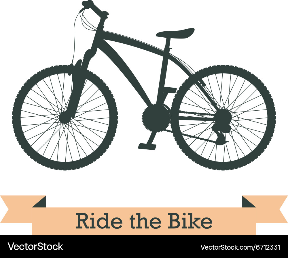 Black bike Vector Image