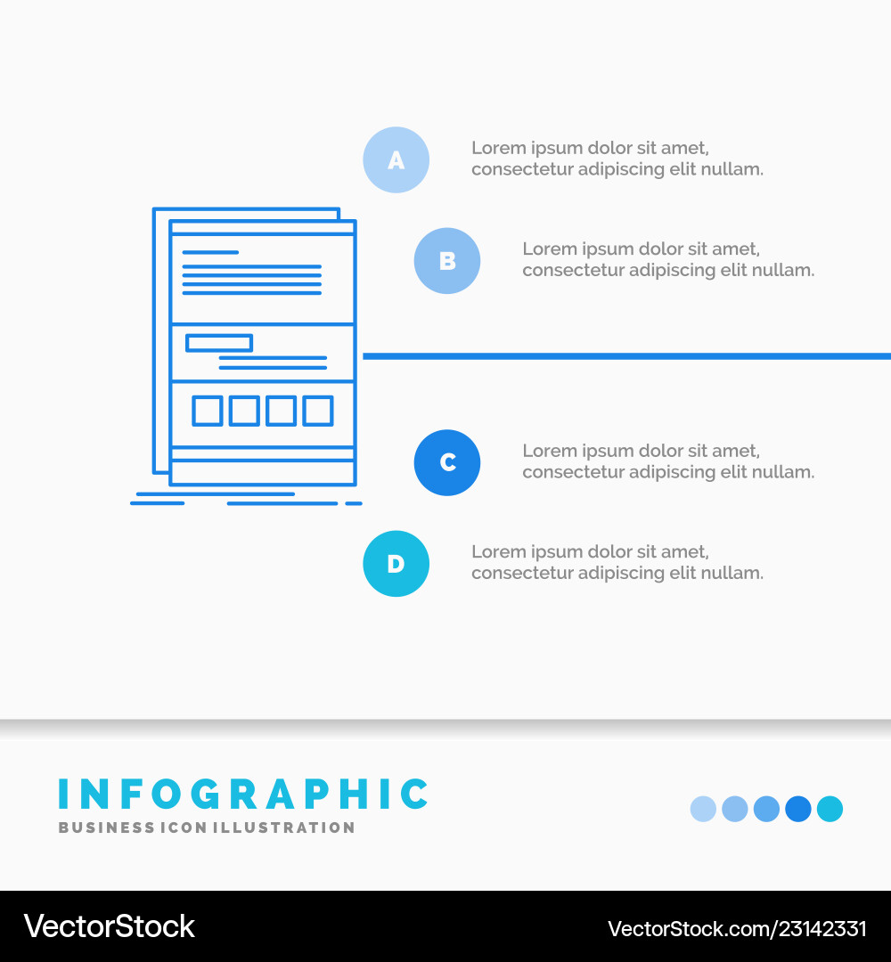 Browser dynamic internet page responsive Browser dynamic internet page responsive Vector Image