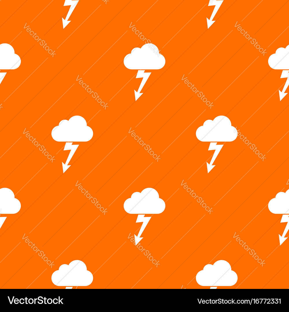 Cloud with lightning pattern seamless Vector Image