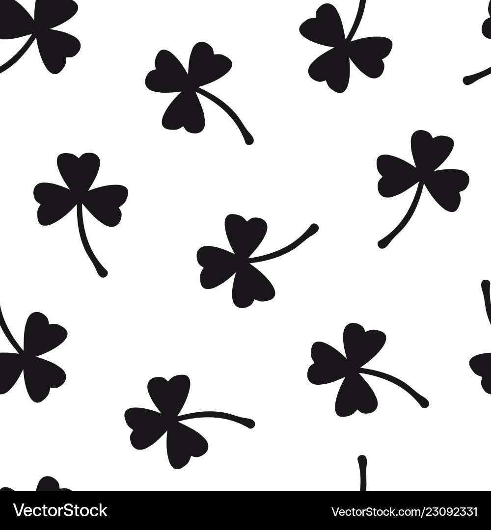 Clover seamless pattern with three leaf Clover seamless pattern with three leaf vector image