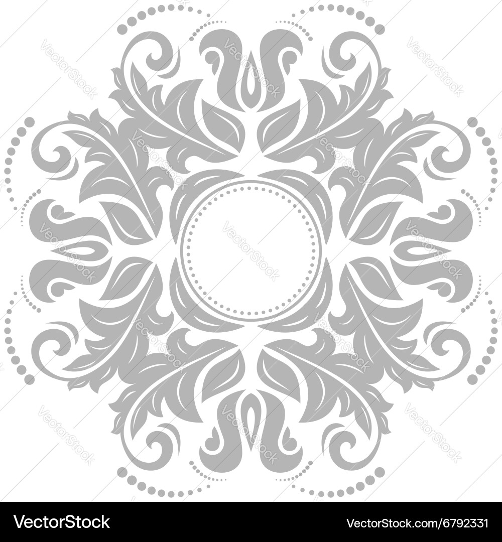 Damask oriental pattern vector image