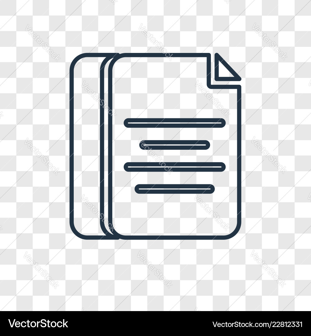 Document concept linear icon isolated Document concept linear icon isolated vector image
