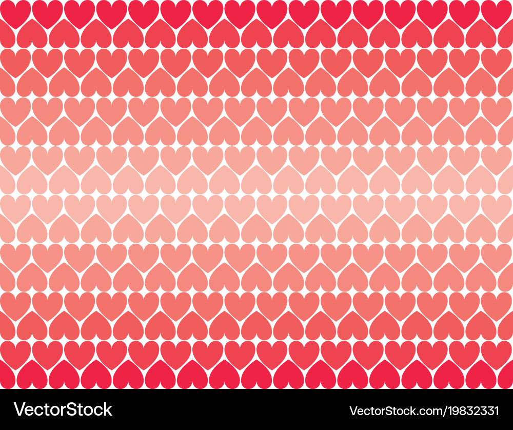 Gradient seamless pattern with hearts vector image