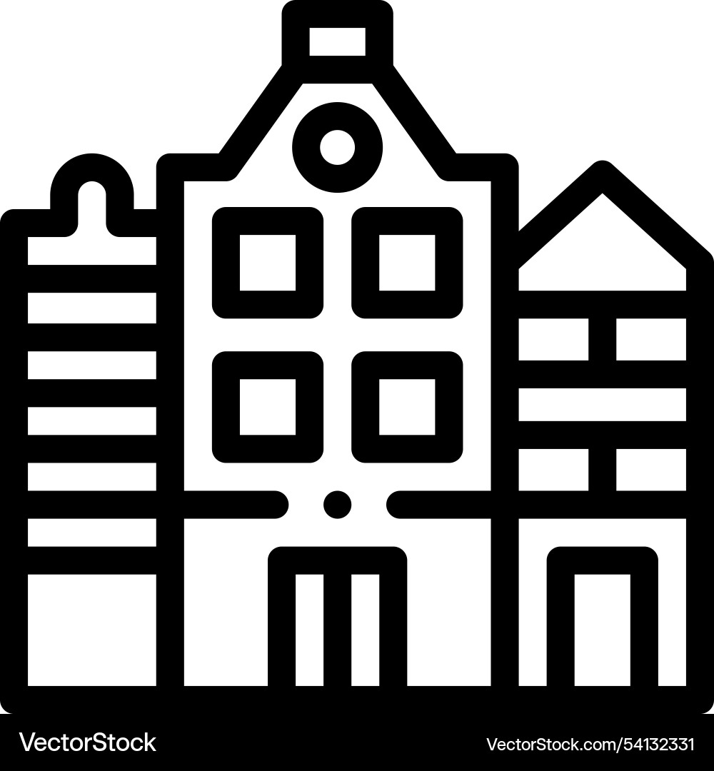 Holland icon thin linear style design isolated Holland icon thin linear style design isolated vector image
