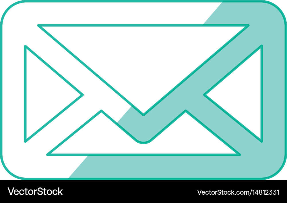 Message envelope draw vector image