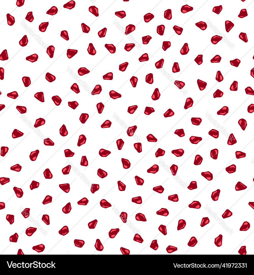 Pomegranate seamless pattern seeds texture Vector Image