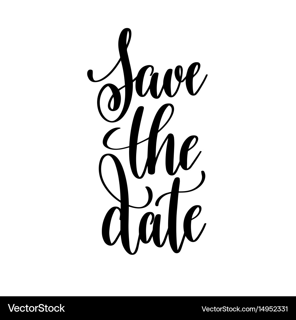 Save the Date - Elegant Script vector image